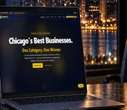 The Chicago.onl portal on a laptop